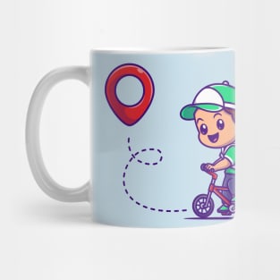 Cute Courier Delivery Package Cartoon Mug